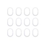 MSV 142105 douchegordijn Ring Polyester Blauw, Wit