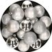 Inge's Christmas Decor Gmbh Boules de Noël - 20x pièces - argent - plastique - 6 cm