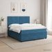Maison Exclusive Lit Boxspring Led Avec Matelas Bleu 140 X 190 Cm Velours