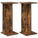 vidaXL Plantenstandaard 2 st gerookt eiken 25 x 25,5 x 60,5 cm