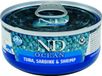 Farmina N&D Chat Océan Thon, Sardines & Crevettes Adulte 80 gram