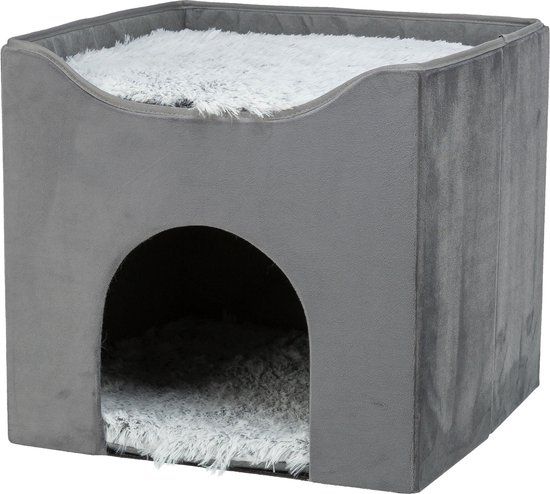 Trixie Kattenhuis Harvey - Donkergrijs - 38x38x38 cm
