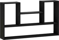 vidaXL Wandplank Zwart 100 x 17 x 60 cm Bewerkt hout