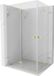 Mexen Lunar-F Duo porte pliante de douche 100 x 70 cm, transparent, or brossé