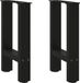 Pieds de table basse 2 pièces 38x(42-43) cm acier noir