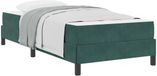 vidaXL Lit plateforme avec matelas Vert foncé 100 x 200 cm Tissu