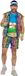 Wilbers Party Outfit Regenboog Panter Heren - Maat XL