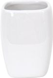 MSV Classic Tandenborstelhouder – Tumbler Badkamer voor Tandenborstel en Tandpasta – Vochtbestendig en Eenvoudig te Reinigen – 7x7x10 cm – Wit