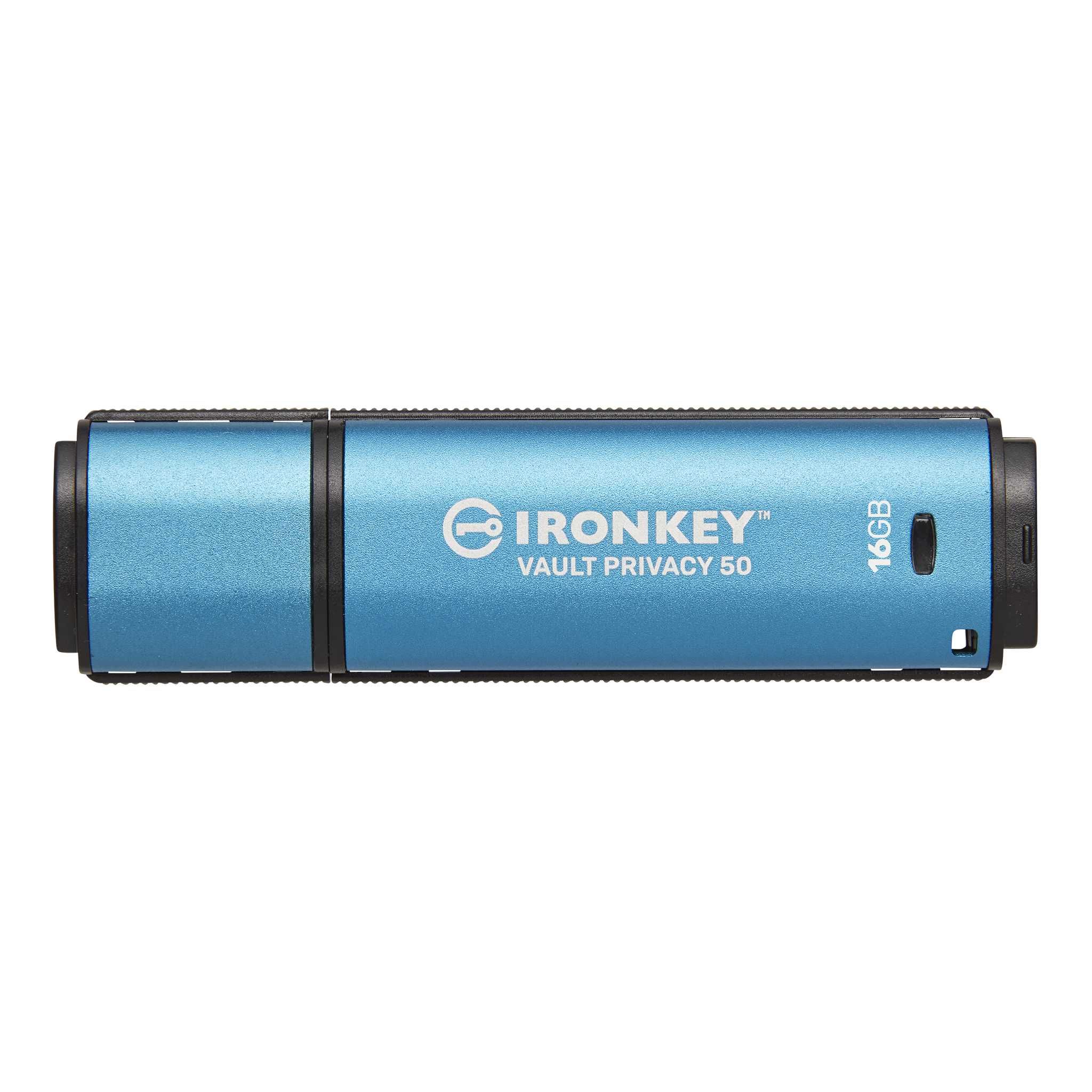 Kingston IronKey Vault Privacy 50 USB-stick - 16GB - Blauw