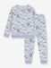 PETIT BATEAU Pyjama met sneeuwpoppenprint lichtblauw
