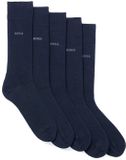 Hugo Boss heren BOSS 5P sokken uni blauw