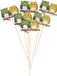 Othmar Decorations Bv 6x Kerststukje onderdelen stekers met groene uilen 8,5 cm