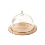 Continenta Kaasbel, kaasplank, 2-delig, rond, van rubberhout, afmeting: Ø 20 x 14 cm