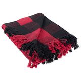 DII Camping BBQ's Stranden Dagelijkse Deken, Rood & Zwart, 50 x 60 Inch