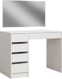 Vicco Thalia Kaptafel, Wit, 100 cm met spiegel
