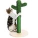 BAKAJI Felini Krabpaal, cactus, boomvorm, plant voor katten, dieren, katten, kleur groen met interactieve bloem voor nagels, krasbestendig speelgoed, stabiel, robuust, henneptouw