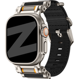 Bandz Explorer Apple Watch Ultra Bracelet en nylon (noir avec titane)