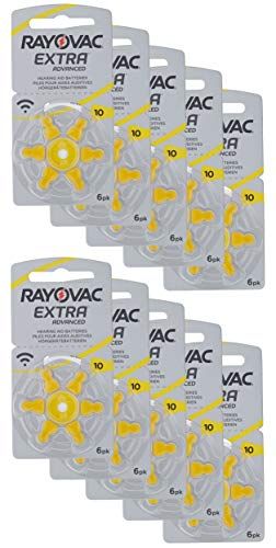 Rayovac Extra Advanced A10 Hörgerätebatterien - 60 Stück