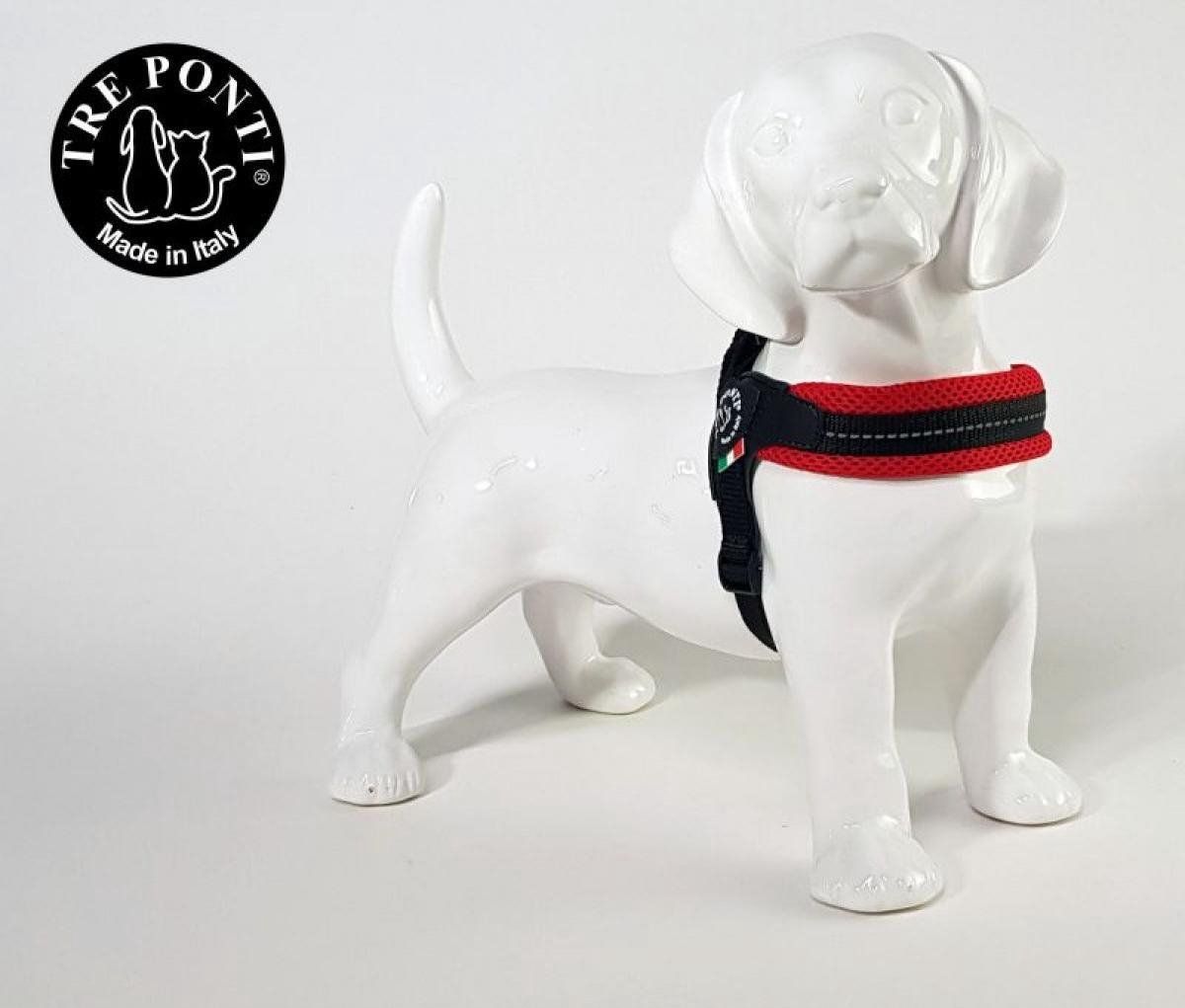 Tre Ponti Fibbia Verstel. Mesh Refl. 1 Rood Tot 3 kg