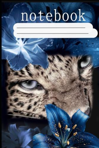 Blue Leopard Print Composition Notebook | Cute Leopard Pattern Journal | 6" x 9" | 120 College Ruled Pages | Lined Notebook for School, Work & ... Women, Girls & Teens
