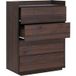 Mendler Commode HWC-P44 - dressoir - 4 laden met drukopening - MDF - 107 x 80 x 40 cm - walnootlook