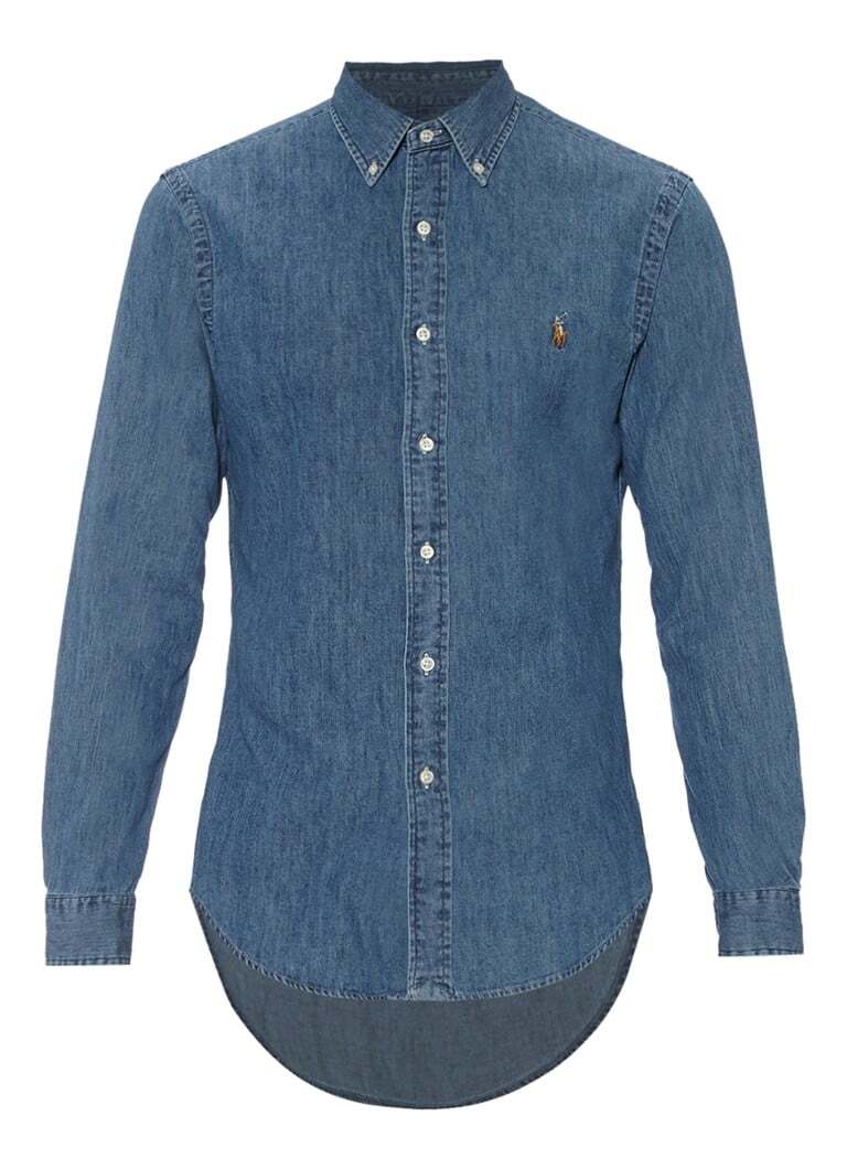 Ralph Lauren Ralph Lauren Slim fit overhemd van chambray met logoborduring