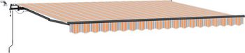 vidaXL Parasol électrique avec LED et capteur 4,5 x 3 m Orange Polyester