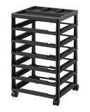 VEVOR Opbergframe, oprolbaar, 6 niveaus met grote capaciteit, multifunctionele opbergorganizer (alleen frame) van PP-materiaal, voor kantoorbenodigdheden, gereedschap, kunstbenodigdheden, zwart