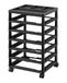 VEVOR Opbergframe, oprolbaar, 6 niveaus met grote capaciteit, multifunctionele opbergorganizer (alleen frame) van PP-materiaal, voor kantoorbenodigdheden, gereedschap, kunstbenodigdheden, zwart