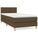 vidaXL Boxspringbed met matras, donkerbruin, 80x200 cm, gestoffeerd