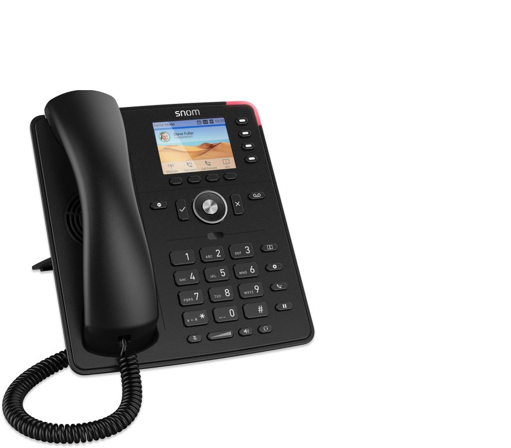 Snom D713 IP Phone - Black - TFT Display - Gigabit Ethernet - PoE