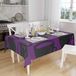 Bonamaison Tafelkleed, Anti-Mold, Sneldrogend, Waterdicht, 100% Polyester Tafellaken, Paars, zwart, 140 x 160 Cm