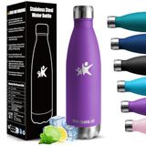 Thermosfles, HoneyHolly Roestvrijstalen thermosfles, 750 ml, BPA-vrij, lekvrij, geschikt voor koolzuurhoudende dranken, fitness, fitnessstudio, fiets