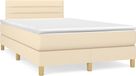Maison Exclusive - Boxspringbed met matras, crème, 120x190 cm, textiel