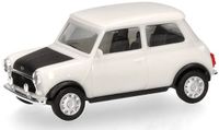 Herpa Mini Cooper Mayfair + Schijnwerper, Wit (rechts Gestuurd)