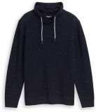 Tom Tailor - Snood Gebreide trui in gemêleerde look - Maat L - navy melange neps