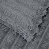Vida Zacht Polar Fleece Deken - Antracietgrijs, 200x150 cm