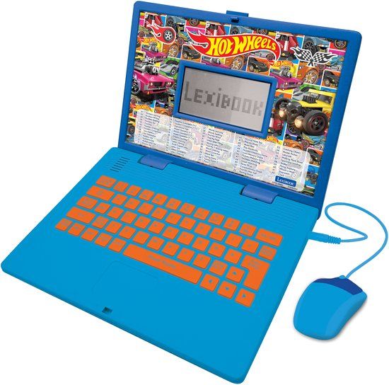 Lexibook Hot Wheels Tweetalige Educatieve Laptop – 124 activiteiten in het Engels en Frans