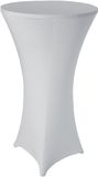 Sunnydays nette afdekhoes voor een statafel - wit - spandex elastiek - Dia 80 cm x H 110 cm - tafelhoes