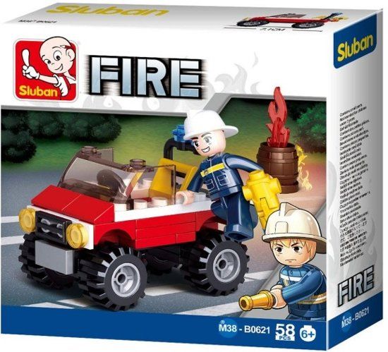 Sluban Brandweer jeep 58 stuks