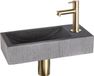 Differnz Ribble Fonteinset Bombai black natuursteen kraan recht mat goud 38.402.27