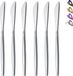 Unyqoos® Set de couverts de table, 6 pièces – Couteau à beurre 8,9 pouces, argent mat, acier inoxydable robuste, design ergonomique, lavable au lave-vaisselle