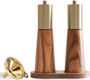 OEM Gesmede set zout- en pepermolens met houten basis
