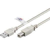 Merkloos Wentronic USB A - USB B Kabel - 3m - Grijs