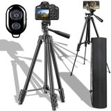 Retoo 4-in-1 aluminium smartphone statief met bluetooth afstandsbediening, hoogte 100cm, lichte driepoot standaard mobiele telefoon, camera, inclusief afdekking, compatibel met iPhone, Samsung