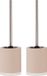 MSV Shine Toiletborstel met houder - 2x - Keramiek/Metaal - Beige - 38 cm