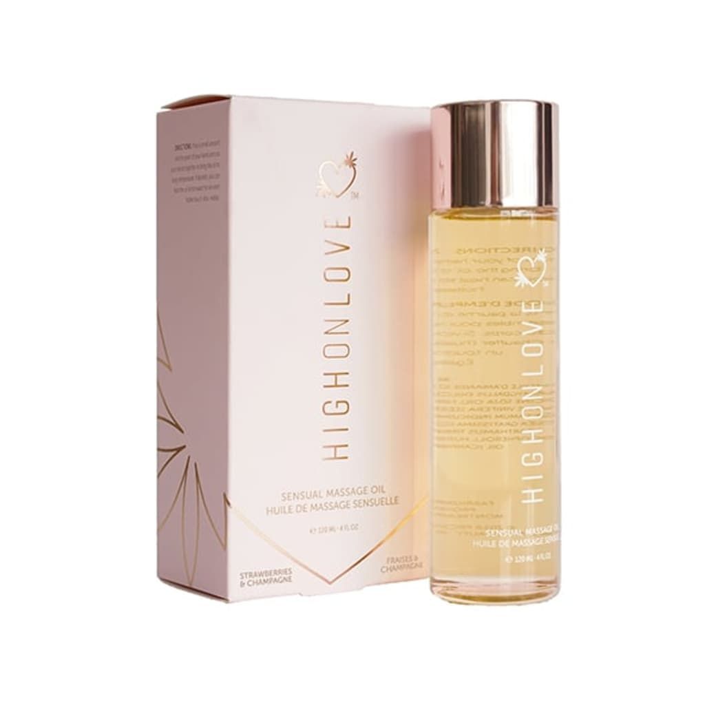 HANCA HighOnLove - Massage Olie Aardbei & Champagne - Gold