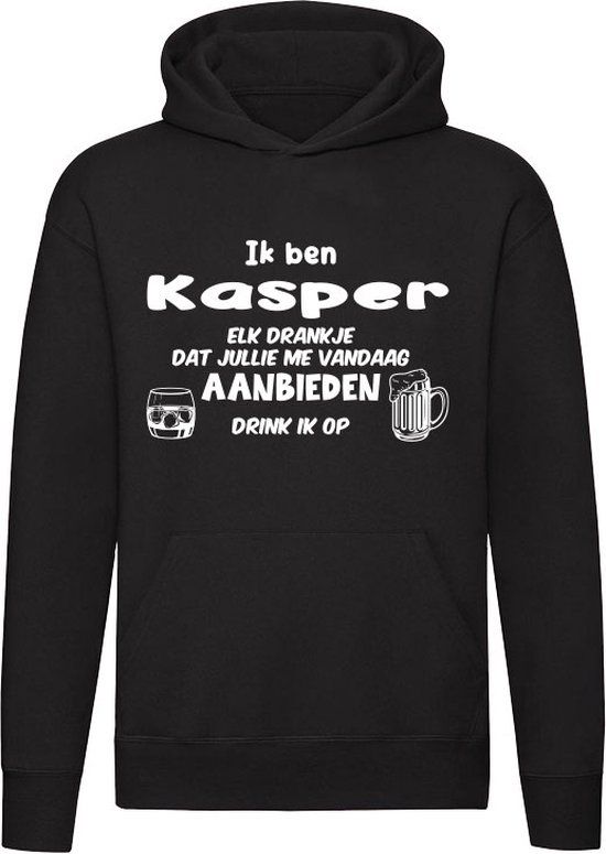 Sol's Ik ben Kasper - Hoodie - Zwart - 3XL
