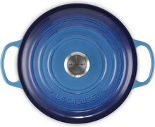 Le Creuset Signature braadpan 21177262202430 Azure 26 cm 5,3L rond