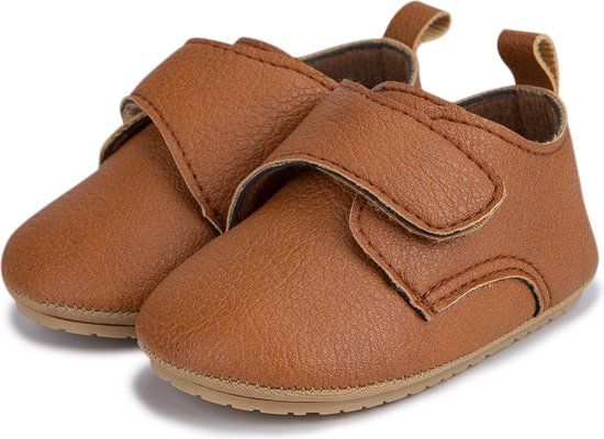 Babyschoentjes - Eerste Loopschoentjes - PU Leer - Maat 18-19 - Bruin